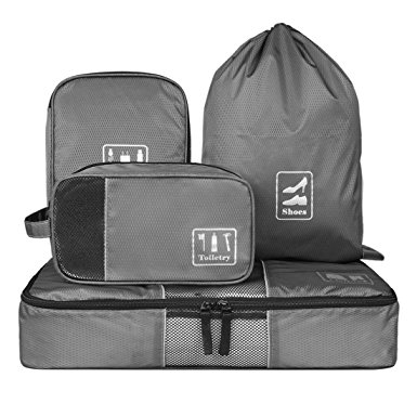 ECOSUSI Waterproof 4PCS Packing Cube Travel Luggage Organizer Bag