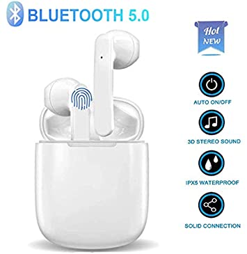 Wireless Earbuds,Bluetooth Headphones in-Ear Headsets Sports IPX7 Waterproof Earphone with Built-in Charging Case Compatible with Apple Android/iPhone
