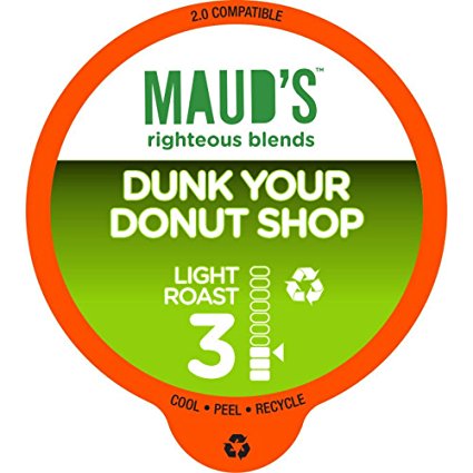 Maud's Gourmet Coffee Pods, Dunk Your Donut Shop, 96 Single Serve Coffee Pods