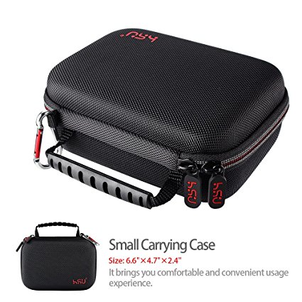 Carrying Case for GoPro Hero5, 4, Hero  LCD, 3 , 3, 2 and GoPro Accessories By HSU,Small Size Case Ideal for Travel and Home Storage, Complete Protection