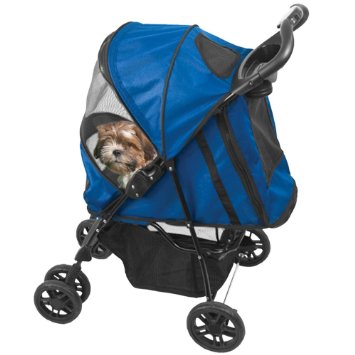 Pet Gear Happy Trails Plus Pet Stroller with Weather Guard for cats and dogs up to 30-pounds
