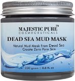 Majestic Pure Dead Sea Mud Mask 88 Oz - Spas Premium Quality Facial Cleanser for All Skin Types - 100 Natural Formula Absorbs Excess Oil and Removes Dead Skin Cells to Reveal Fresh and Soft Skin
