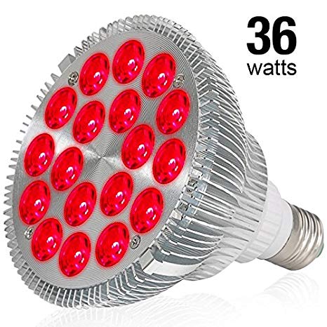 Deep Red 660nm 36W LED Grow Light Bulb, FAMURS Grow Lamp for Indoor Plants, Plant Light Bulb for Indoor Garden Greenhouse and Hydroponic Plants