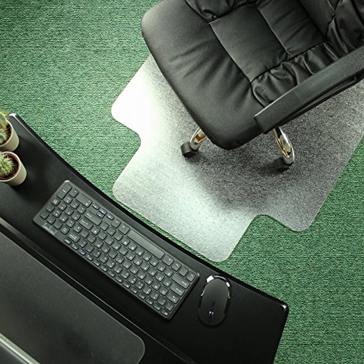 Marvelux 36x48" ECO (Polymer) Lipped Chair Mat for Low Pile Carpets | Clear | Multiple Sizes