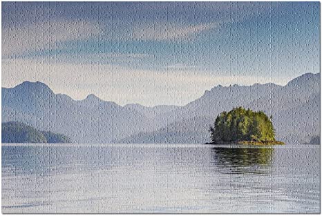 Vancouver, British Columbia, Canada - Layers of Mountains & Water 9022577 (19x27 Premium 1000 Piece Jigsaw Puzzle, Made in USA!)