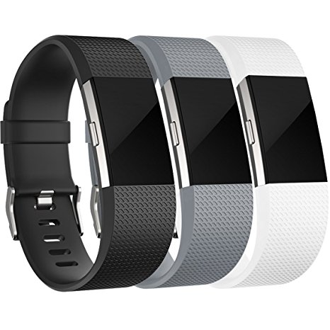 Maledan Replacement Bands for Fitbit Charge 2, Available in Different Colors and 3 Styles