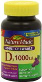 Nature Made Adult Chewable D 1000 IU Tablets Grape 120 Count