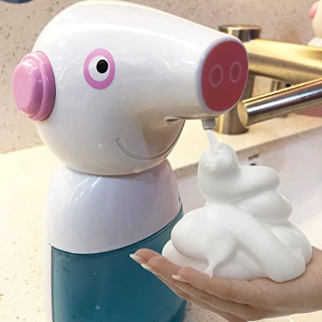 NeWisdom Automatic Hand Soap Dispenser Foaming, [ 2020 Cartoon] Touchless Kids Auto Foam Hand Soap Dispenser, for Preschoolers, Children, Birthday Gifts for Kids (Blue)