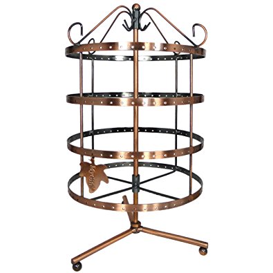 92 pairs Copper Color Rotating Earring Holder / Earring Tree / Earring Organizer / Earring Stand / Earring Display