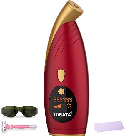 IPL Hair Removal, TURATA 999,999 Flashes Laser Hair Removal for Women Men, Permanent Painless Professional Home Use Hair Remover Device for Face, Arm, Legs, Armpit, Bikini Area, Body (UK Adapter)