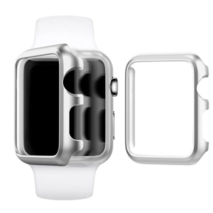 Apple Watch Case 42mm, Imymax Hard Aluminum Plated Protective Bumper Shell Cover Cases for Apple iWatch Sport / Edition - Silver