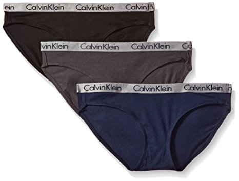 Calvin Klein Women's 3 Pack Logo Cotton Bikini Panty