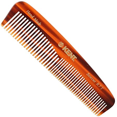 Kent The Handmade Comb - 130 mm Fine and Coarse Toothed Pocket Comb Sawcut R7T by Kent [Beauty]