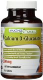 Amazing Nutrition Calcium D-Glucarate 500 Mg 120 Tablets Combines The Benefits Of Calcium With The Benefits Of Glucaric Acid Supports Bodys Detoxification Function By Helping The Liver and Kidney To Process And Flush Out Toxins Supports Healthy Bones and Teeth