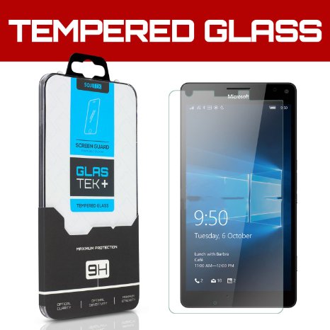 SOJITEK Microsoft Lumia 950 XL Premium Ballistic Tempered Glass Screen Protector with Lifetime Replacement Warranty - HD Ultra Clear Clarity and Touchscreen Accuracy Smart Film 033mm thinness