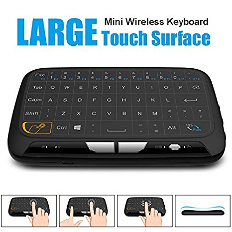 SIMCAST S-H18 2.4GHz Wireless Whole Panel Touchpad and Mini Keyboard, Handheld Remote with Touchpad Mouse for Android TV Box, Windows PC, HTPC, IPTV, Raspberry Pi, XBOX 360, PS3, PS4