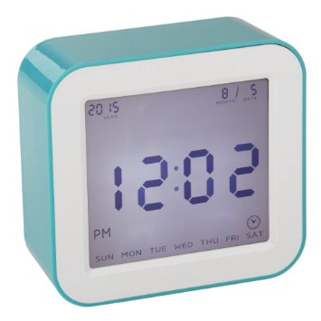 DreamSky Digital Alarm Clock With Timer TimeDateTemperature Display In 4 Angle  Light Activated Night Light -Battery Operated Travel Alarm Clock Simple To Set Clocks