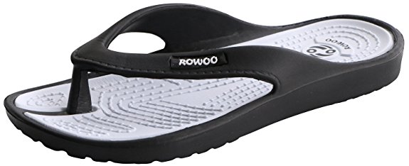 ROWOO Women EVA Toe Post Lightweight Flip Flops Beach Sandals