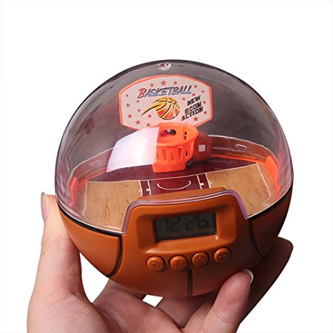 Lexvss Mini Basketball Games, Mini Basketball Alarm Clock, New Fingertips Basketball Decompression Handheld Shooting Games With The Scoreboard