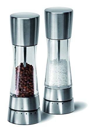 Cole & Mason Gourmet Precision Derwent Salt and Pepper Mill Gift Set - Acrylic and Stainless Steel/Silver, 19 cm
