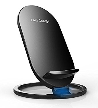 Fast Wireless Charger,VicKro Qi Wireless Charger Pad Fast charge for Samsung Galaxy Note 8 S8 S8 Plus S7 S7 Edge Note 5 S6 Edge Plus and Stand for iPhone 8 , 8 Plus , iPhone X (No AC Adapter)