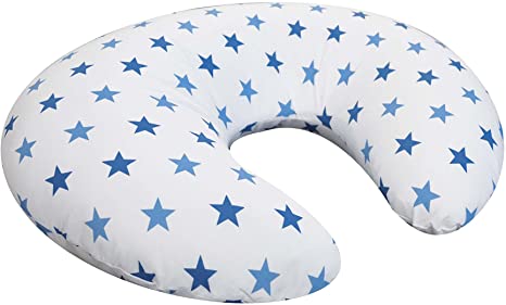 Cuddles Collection Twinkle Star Nursing Pillow, Blue