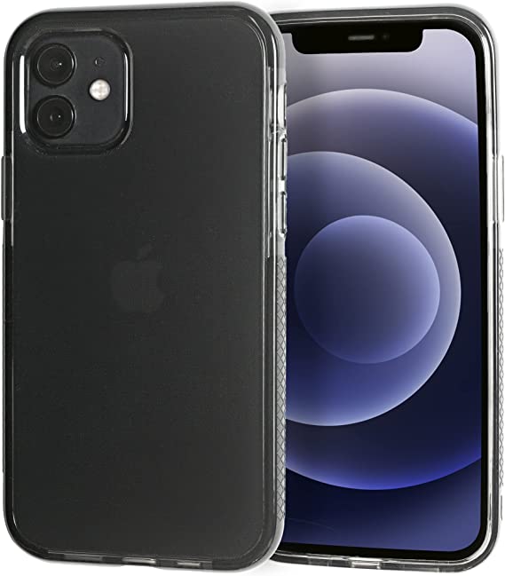 Bodyguardz Ace Pro, Impact Resistant Case Compatible with The iPhone 12 Pro Max (Smoke/Black)
