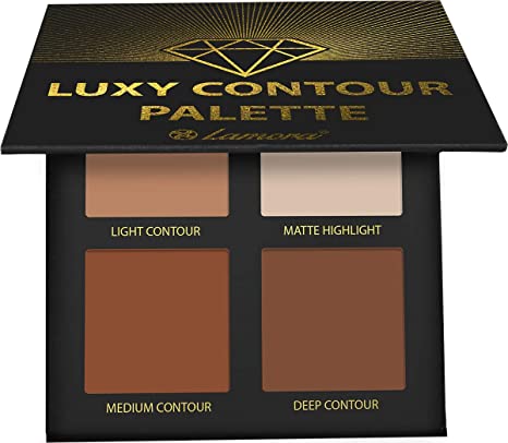 Contour Palette Makeup Powder Kit - With Mirror For Light To Medium Dark Skin - 4 Highly Pigmented Matte Colors For Contouring And Highlighting - Vegan, Cruelty Free And Hypoallergenic