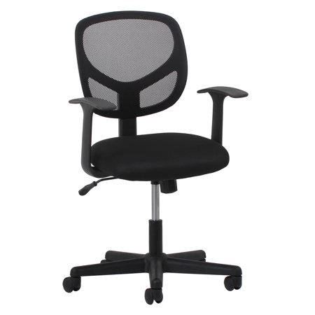 Essentials by OFM ESS-3001 Swivel Mesh Back Task Chair with Arms, Black