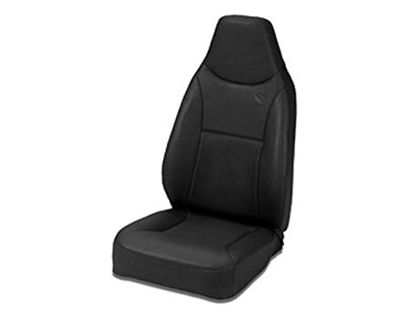 Bestop 39436-01 TrailMax II Black Crush Front High Back All-Vinyl Fixed-back Single Jeep Seat for 1976-2006 Jeep CJ and Wrangler