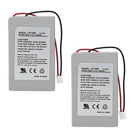 MaxLLTo Replacement 2X 3.7v 1800mAh Battery Pack for Sony PS3 controller