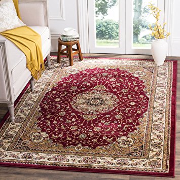 Safavieh Lyndhurst Collection LNH329C Traditional Medallion Red and Ivory Area Rug (8' x 11')