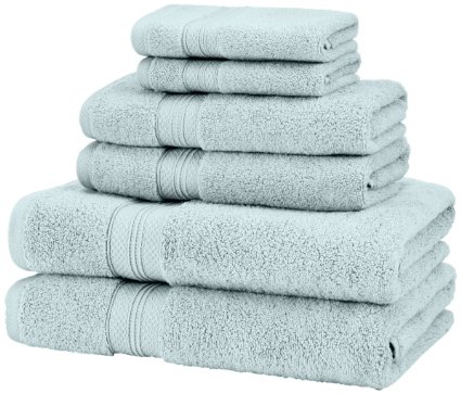 Pinzon 650-Gram Pima Cotton 6-Piece Towel Set - Spa Blue