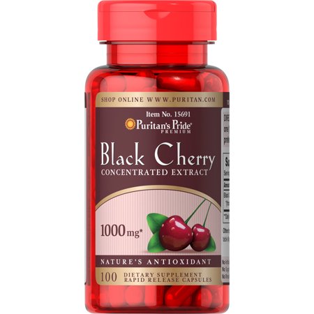 Puritan's Pride Black Cherry 1000 mg-100 Capsules