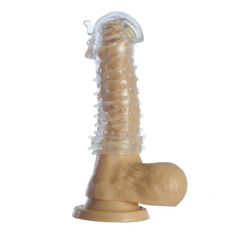 Gydoy Clear Pharaoh Penis Extensions Sleeve Crystal Condoms Cock Extender Adult Sex Toy for Men