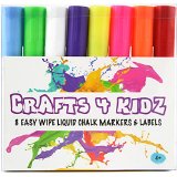 Arts and Crafts Liquid Chalk Markers and 24 Chalkboard-Style Stickers - 8 Vibrant Colors Non-Toxic and Odorless - The Premium Crafts Supplies For Children of All Ages Prime Day Special Price