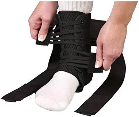 Med Spec ASO Ankle Stabilizer Orthosis Speed Lacer, Black, Large