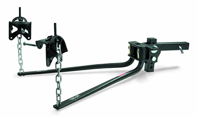 EAZ LIFT 48052 800 lbs Elite Bent Bar Weight Distributing Hitch with Adjustable Ball Mount and Shank