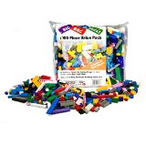 Building Bricks - 1000 pc Big Bag of Bricks Bulk Blocks with 54 Roof Pieces - Tight Fit and Compatible with Lego