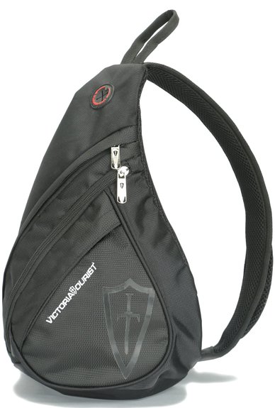 Victoriatourist Shoulder Sling Bag Chest Pack with Adjustable Shoulder Strap Black V5003