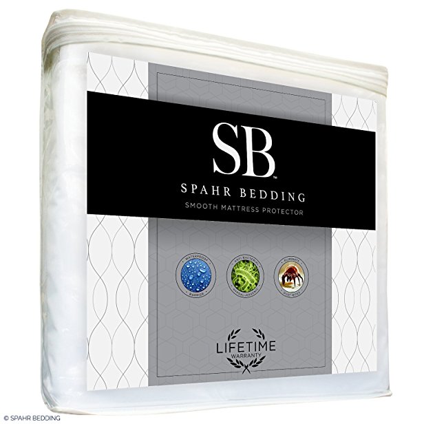 California King Size - Spahr Bedding Mattress Protector - Superior Smooth Mattress Cover - Hypoallergenic & Breathable For Premium Comfort - 100% Waterproof - Vinyl Free Bedding