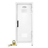 Mini Locker with Lock and Key White -1075 Tall