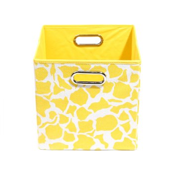 Modern Littles Rusty Folding Storage Bin Yellow Giraffe