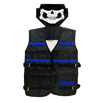 SIX VANKA Tactical Vest Jacket Kit with Face Tube Mask for N-Strike Elite Series