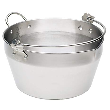 Kitchencraft Home Made Stainless Steel Maslin Pan With Handle, 9 Litre