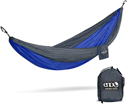 ENO, Eagles Nest Outfitters DoubleNest Lightweight Camping Hammock, 1 to 2 Person, Special Edition Colors, Charcoal/Maroon
