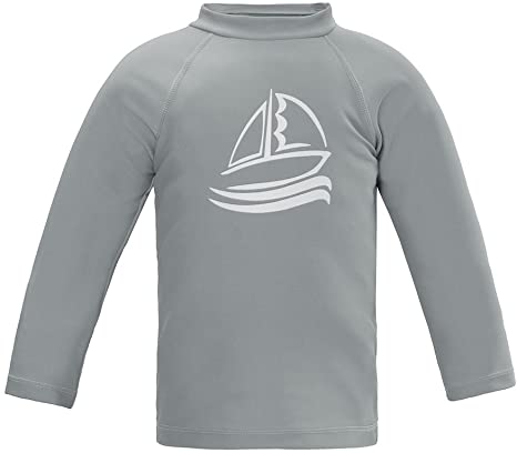 ESTAMICO Boys' UPF 50  Long-Sleeve Rashguard Athletic Swim Shirt