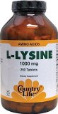 Country Life L-Lysine 1000 mg with B-6 250-Count