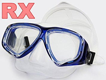 YEESAM SWIM® Diving Snorkeling Prescription Mask Nearsighted Myopia - Scuba Dive Snorkel Mask Nearsighted Prescription RX Optical Corrective Lenses Customized - Blue