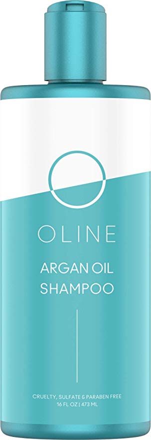 Oline Naturals Argan Oil Shampoo Sulfate free, (16 oz/473 ml) Dry Shampoo Moroccan Argan Oil Shampoo for Men and Women & Color Treated Hair & Hair Strengthener